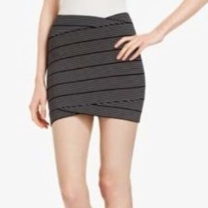 BCBGMAXAZRIA Striped Bandage Skirt